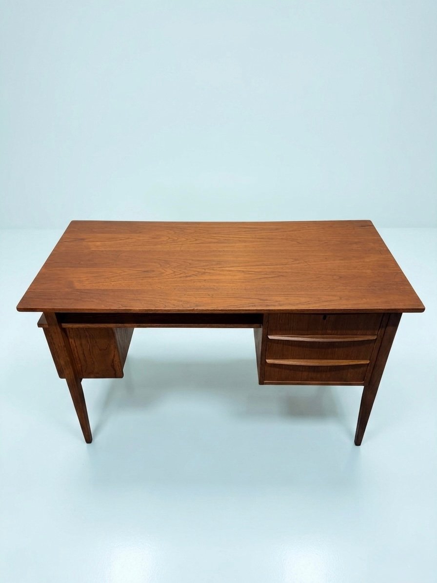 Elegant Mid-Century Danish Teak Writing Desk - Image 6