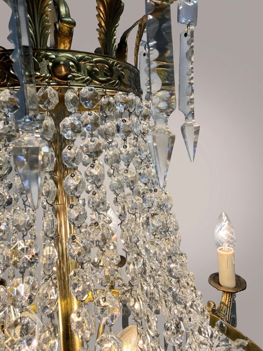 Early 20th Century Antique French Waterfall Chandelier - Image 5