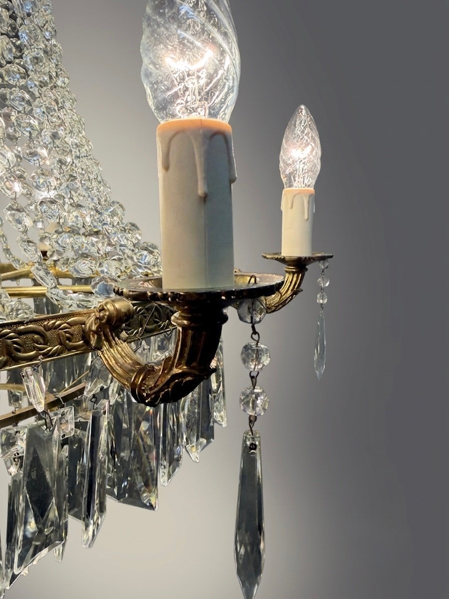 Early 20th Century Antique French Waterfall Chandelier - Image 6