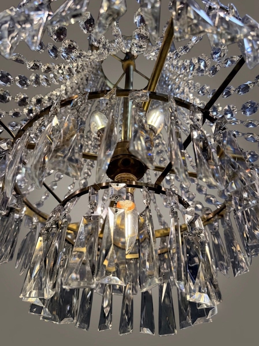 Early 20th Century Antique French Waterfall Chandelier - Image 4