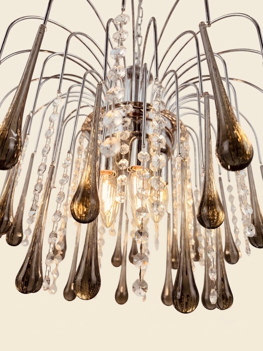 Stunning 1970s Paolo Venini Design Murano Glass Chandelier Iconic Mid-Century Design - Image 4
