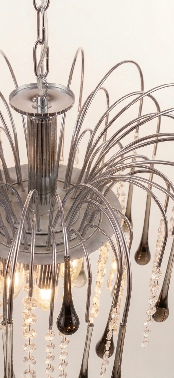 Stunning 1970s Paolo Venini Design Murano Glass Chandelier Iconic Mid-Century Design - Image 2