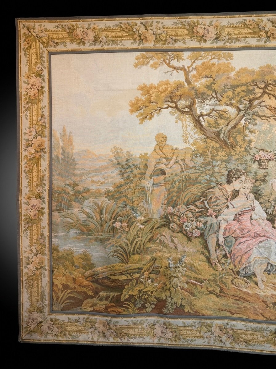 Spectacular & Massive French Pastoral Tapestry - Image 2