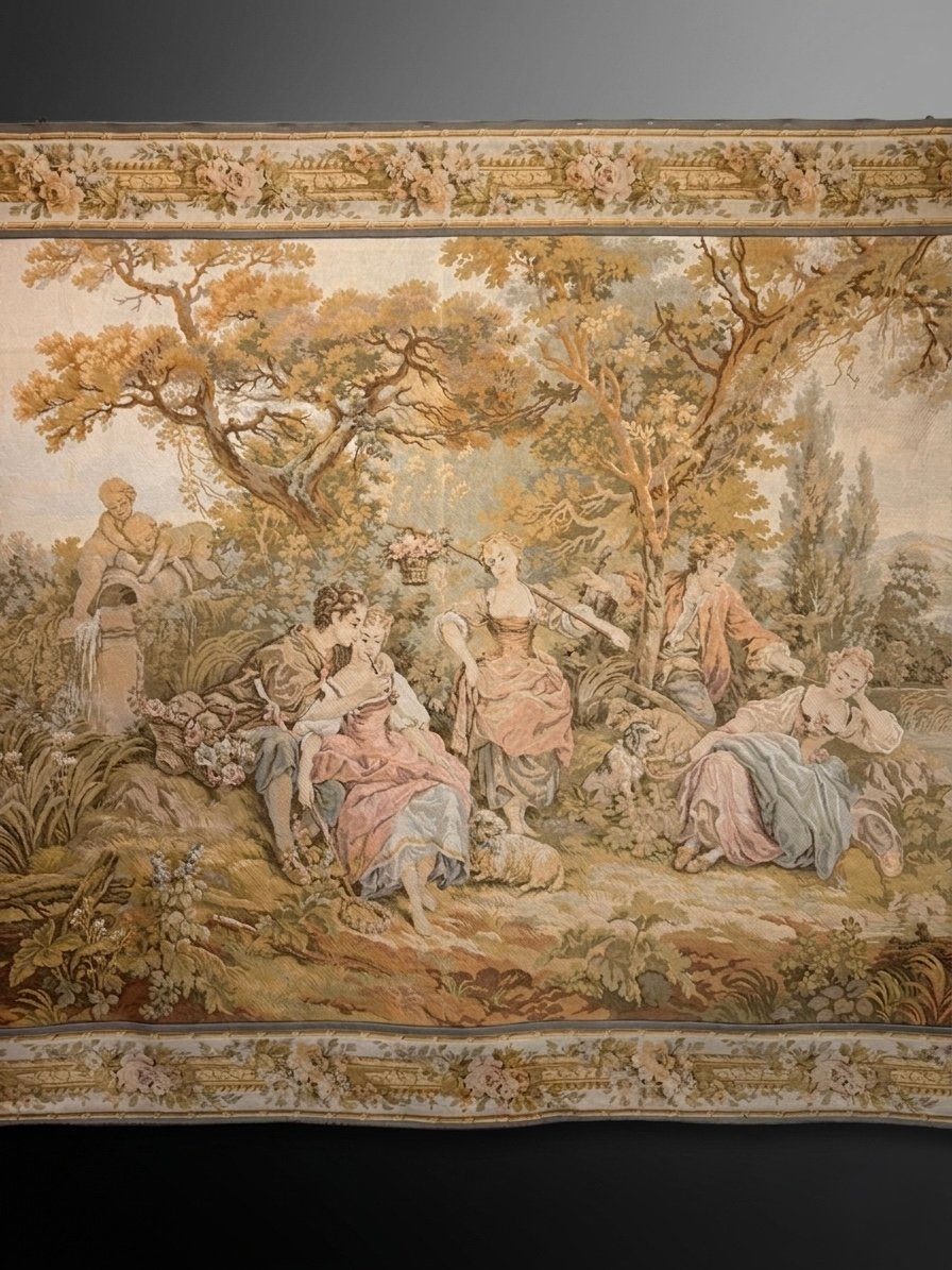 Spectacular & Massive French Pastoral Tapestry - Image 3