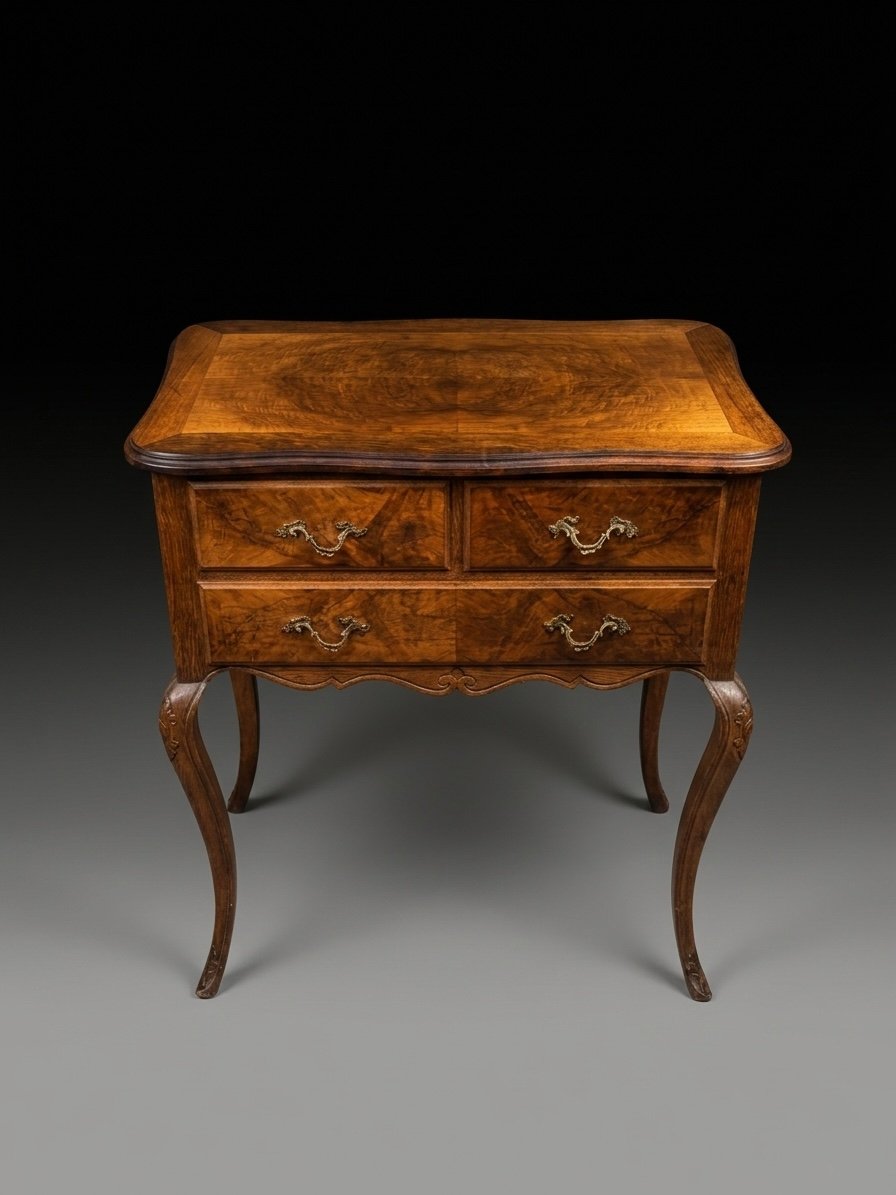 Late 19th Century French Walnut Lowboy - Image 2