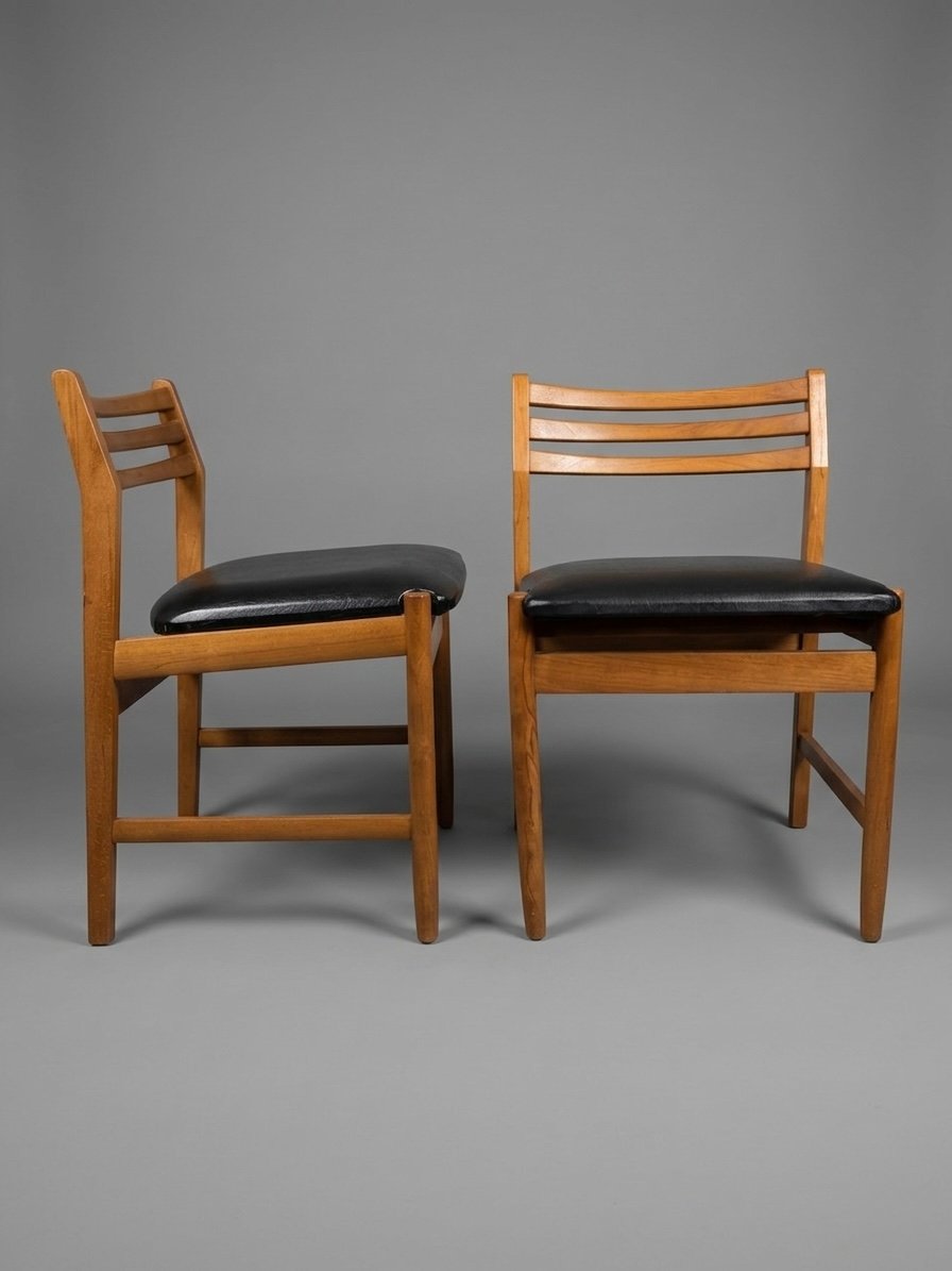Set of Four Mid Century Dining Chairs - Image 6