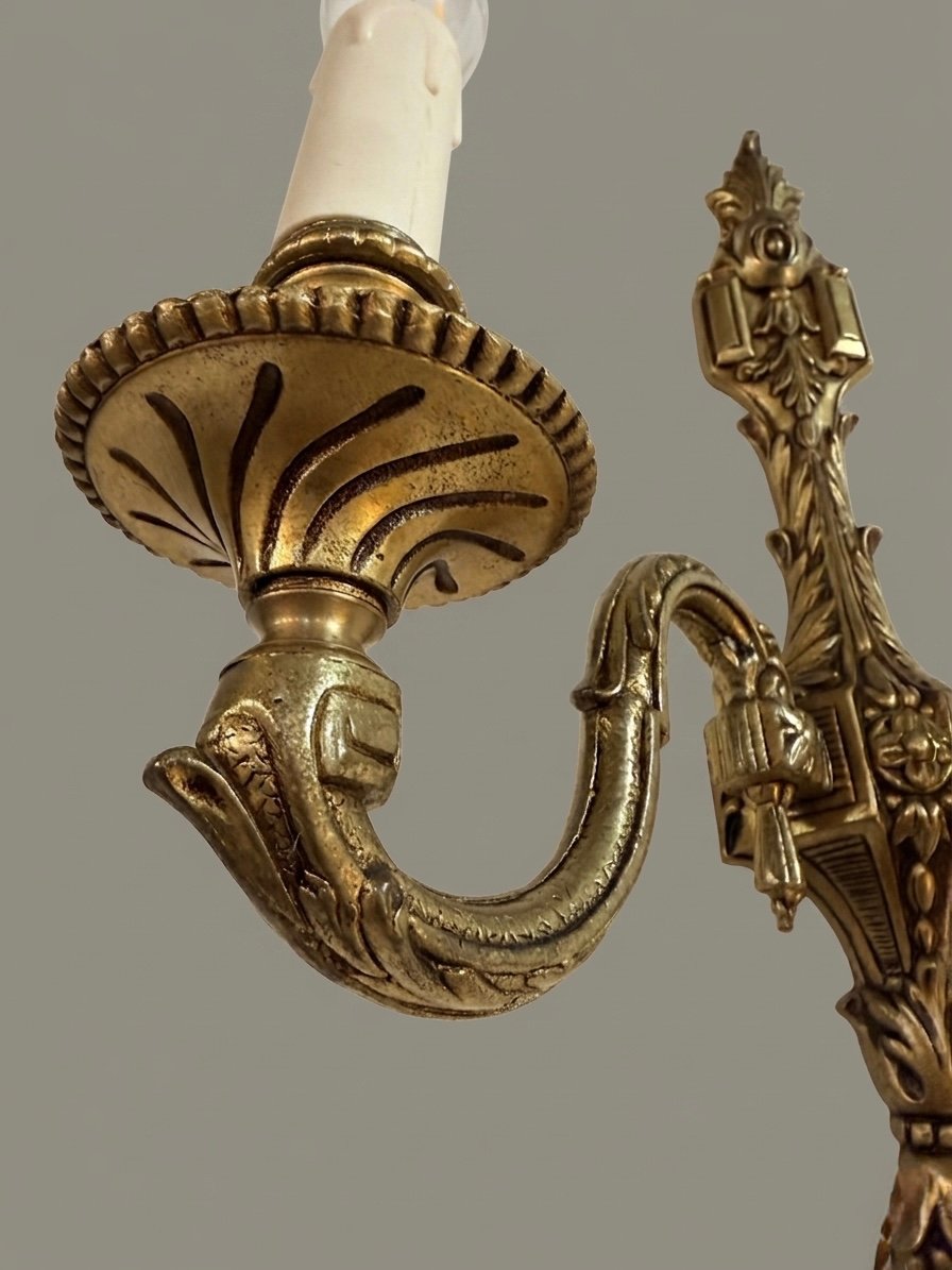 Pair of Antique French Bronze Wall Sconce - Image 3