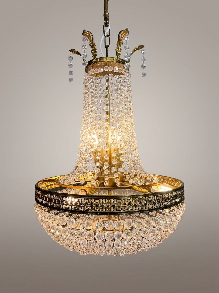 20th Century French Empire Style Chandelier - Image 4