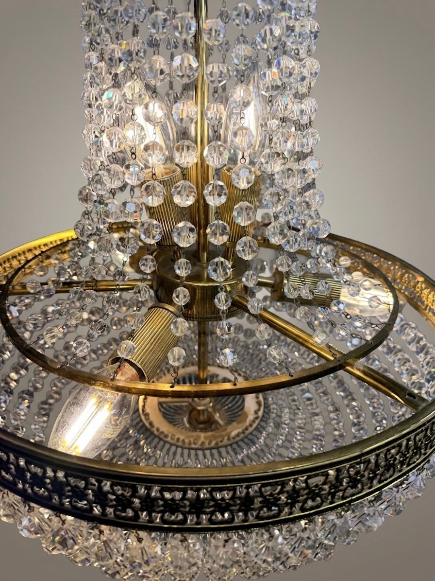 20th Century French Empire Style Chandelier - Image 3