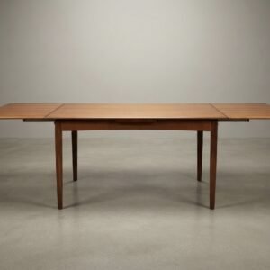 Elegant Mid-Century Danish Teak Extending Dining Table