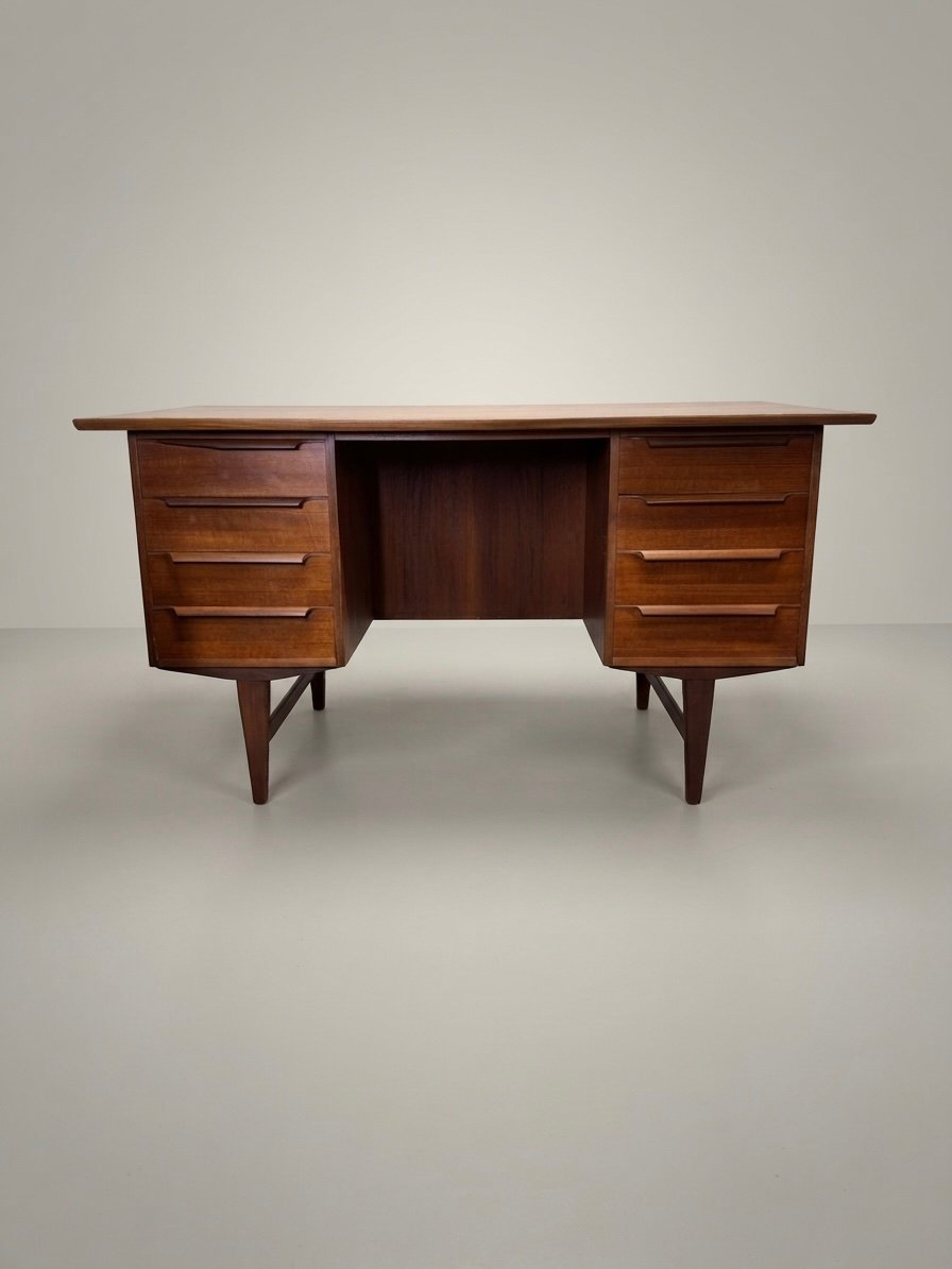 Mid - Century 1960s Danish Teak Desk - Image 4