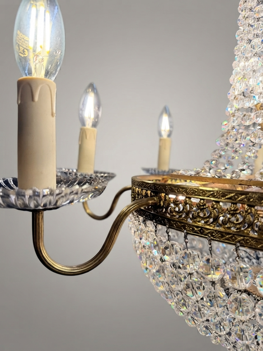 Fabulous Large French Empire Style 20th Century Chandelier - Image 5