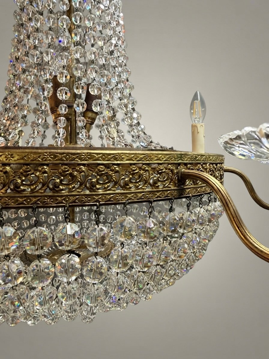 Fabulous Large French Empire Style 20th Century Chandelier - Image 6