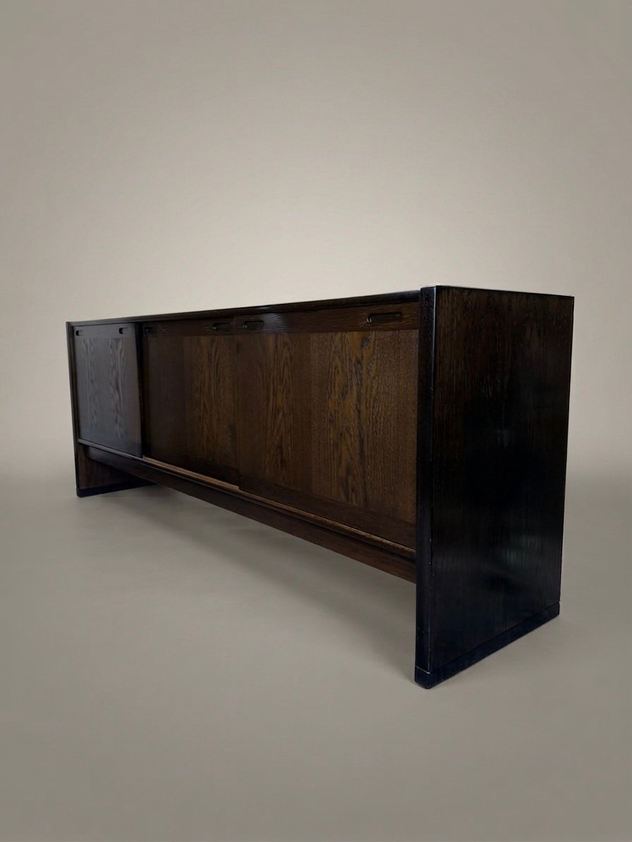 Skovby Dark Oak Low Sideboard, 1960s Danish Minimalist - Image 6