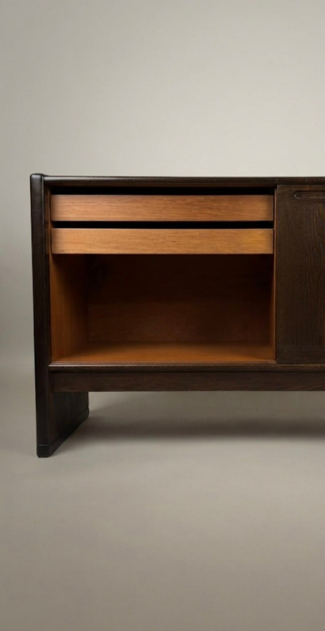 Skovby Dark Oak Low Sideboard, 1960s Danish Minimalist - Image 3