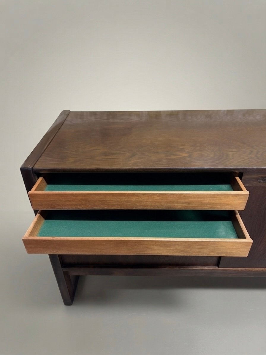 Skovby Dark Oak Low Sideboard, 1960s Danish Minimalist - Image 4