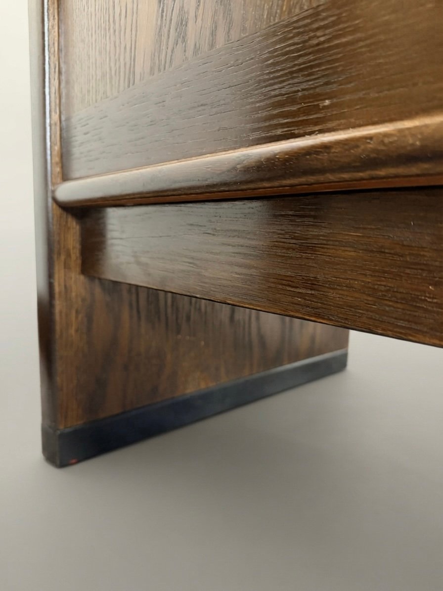 Skovby Dark Oak Low Sideboard, 1960s Danish Minimalist - Image 2