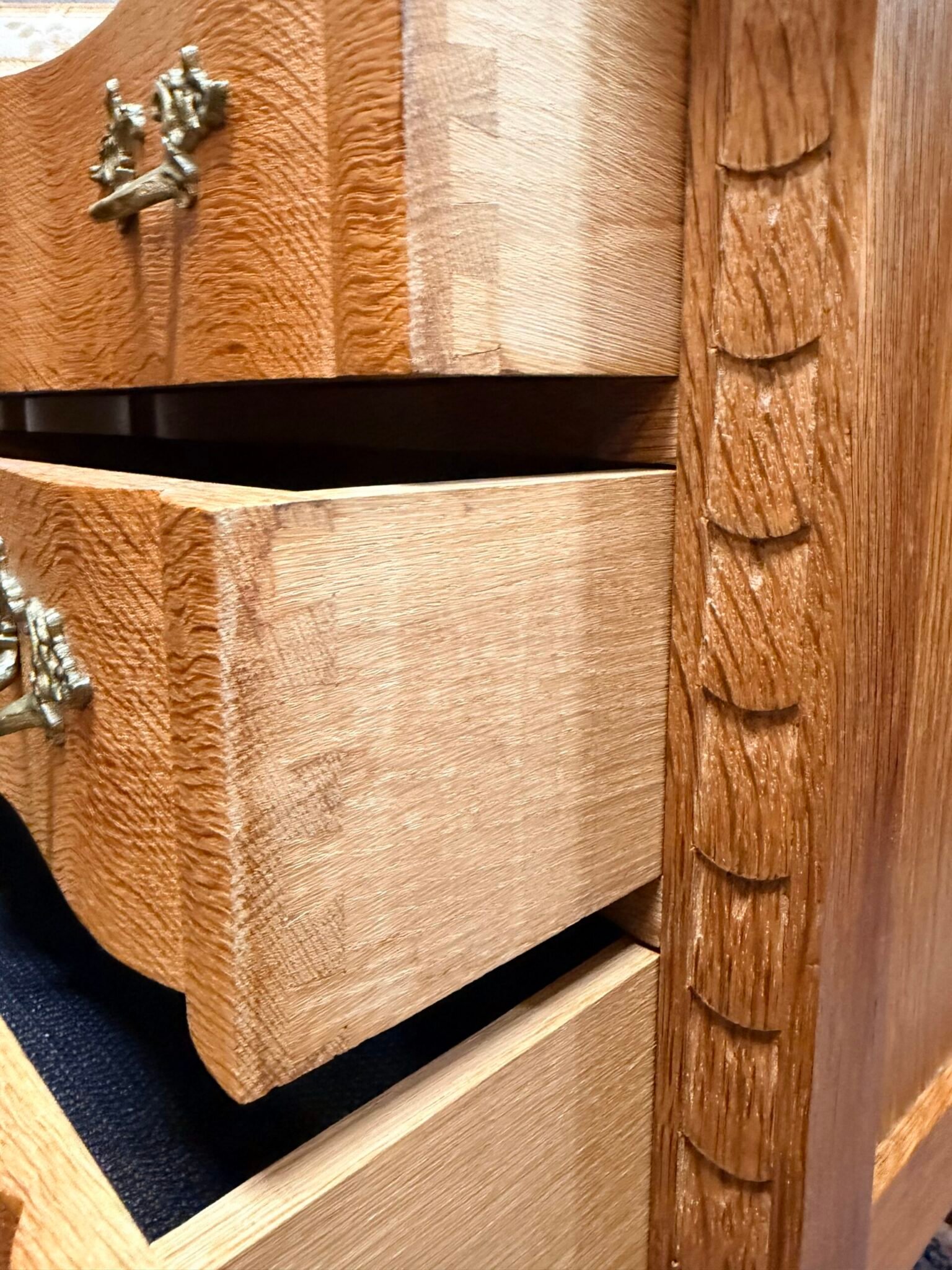 Stunning Brutalist Danish Oak Chest of Drawers - Image 5