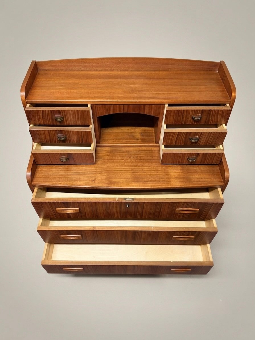 Elegant Danish Mid-Century Teak Secretary Desk, 1970s - Image 4