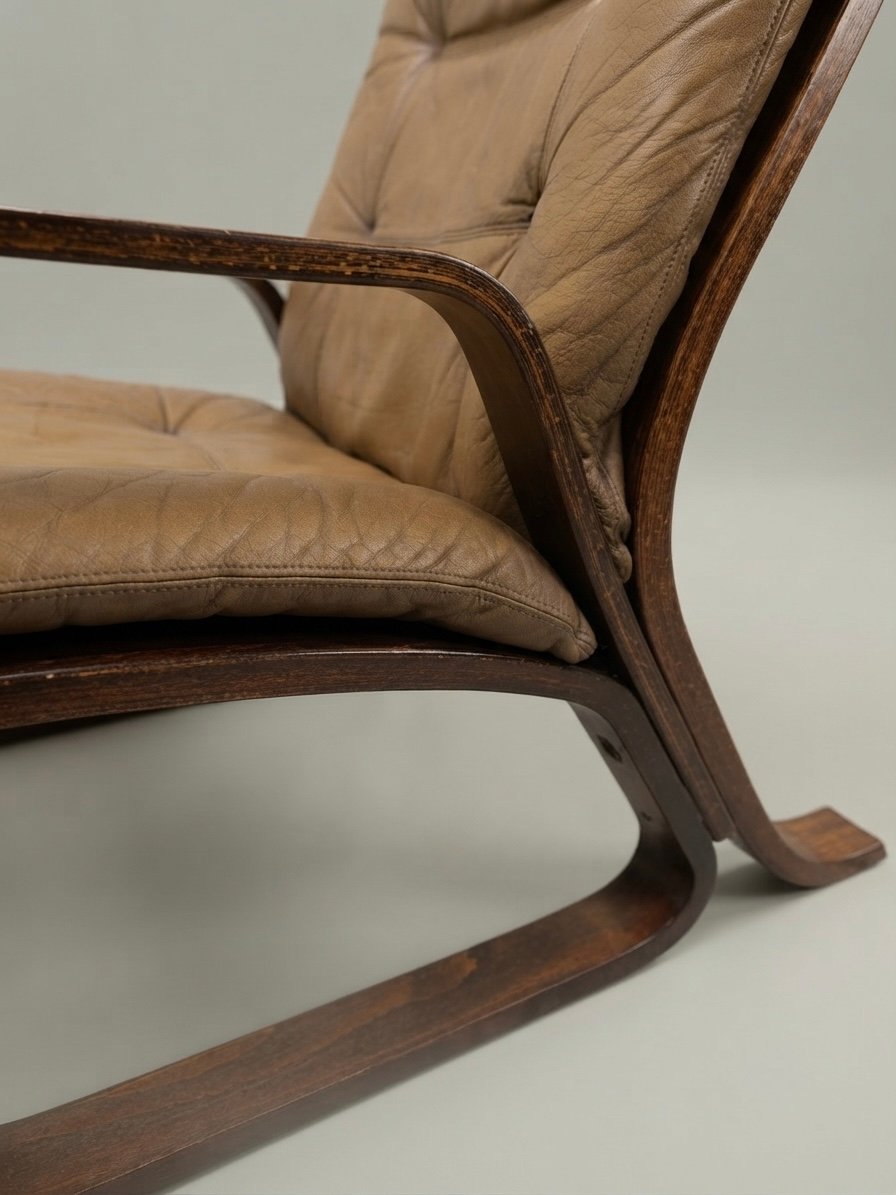 Superb Mid-Century Norwegian Lounge Chairs with Footstool Attributed to Elsa & Nordahl Solheim - Image 6