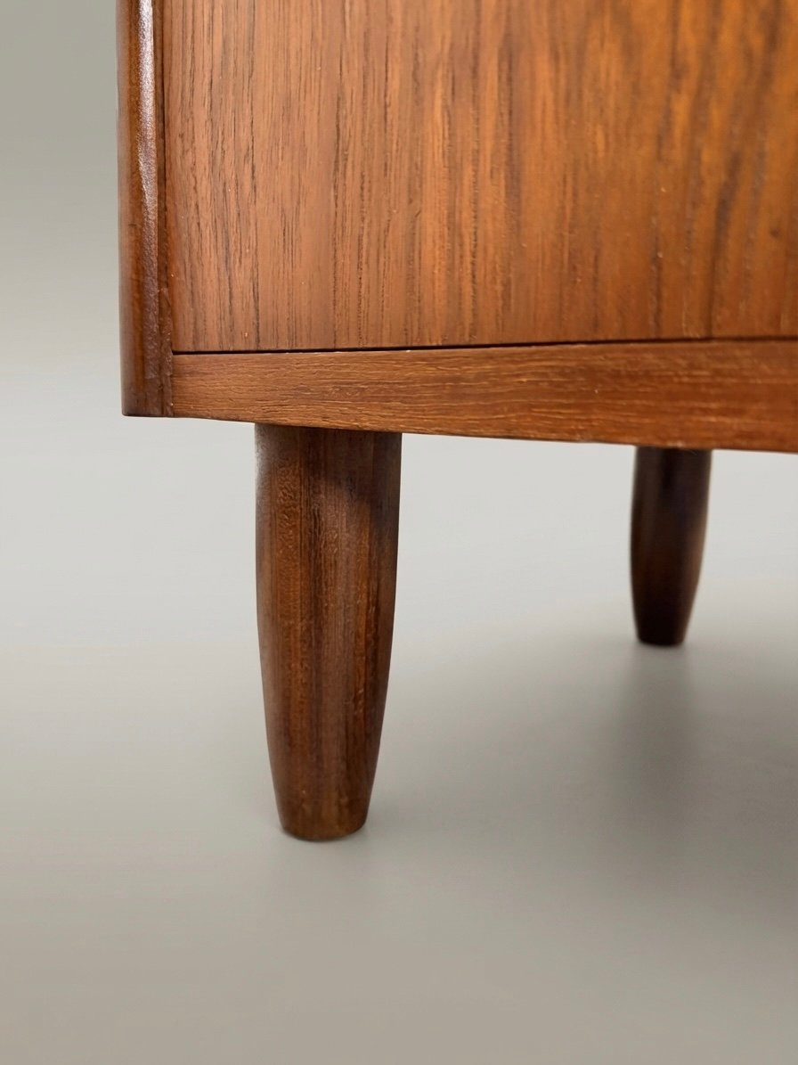 Danish Mid Century Teak Six Drawer Tallboy - Image 4