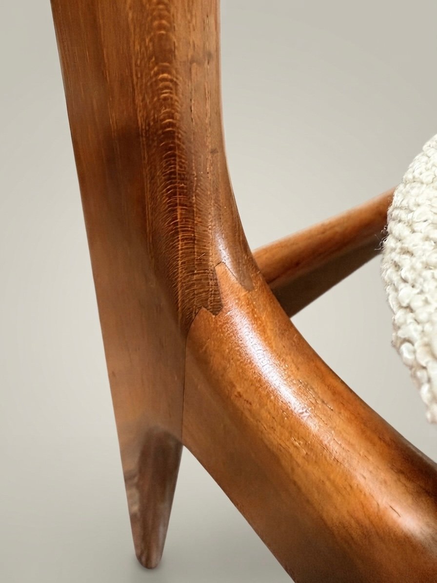 Iconic Danish Mid-Century Teak & Wool Dining Chairs by Schionning & Elgaard - Image 5