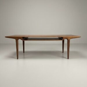 Exquisite Danish Teak Coffee Table Attributed to Johannes Andersen