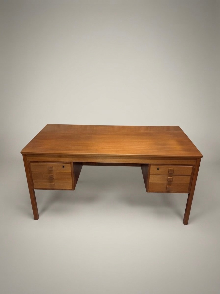 Mid-Century Danish Modern Teak Desk by Domino Mobler - Image 7