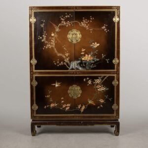 20th Century Chinese Carved & Lacquered Armoire
