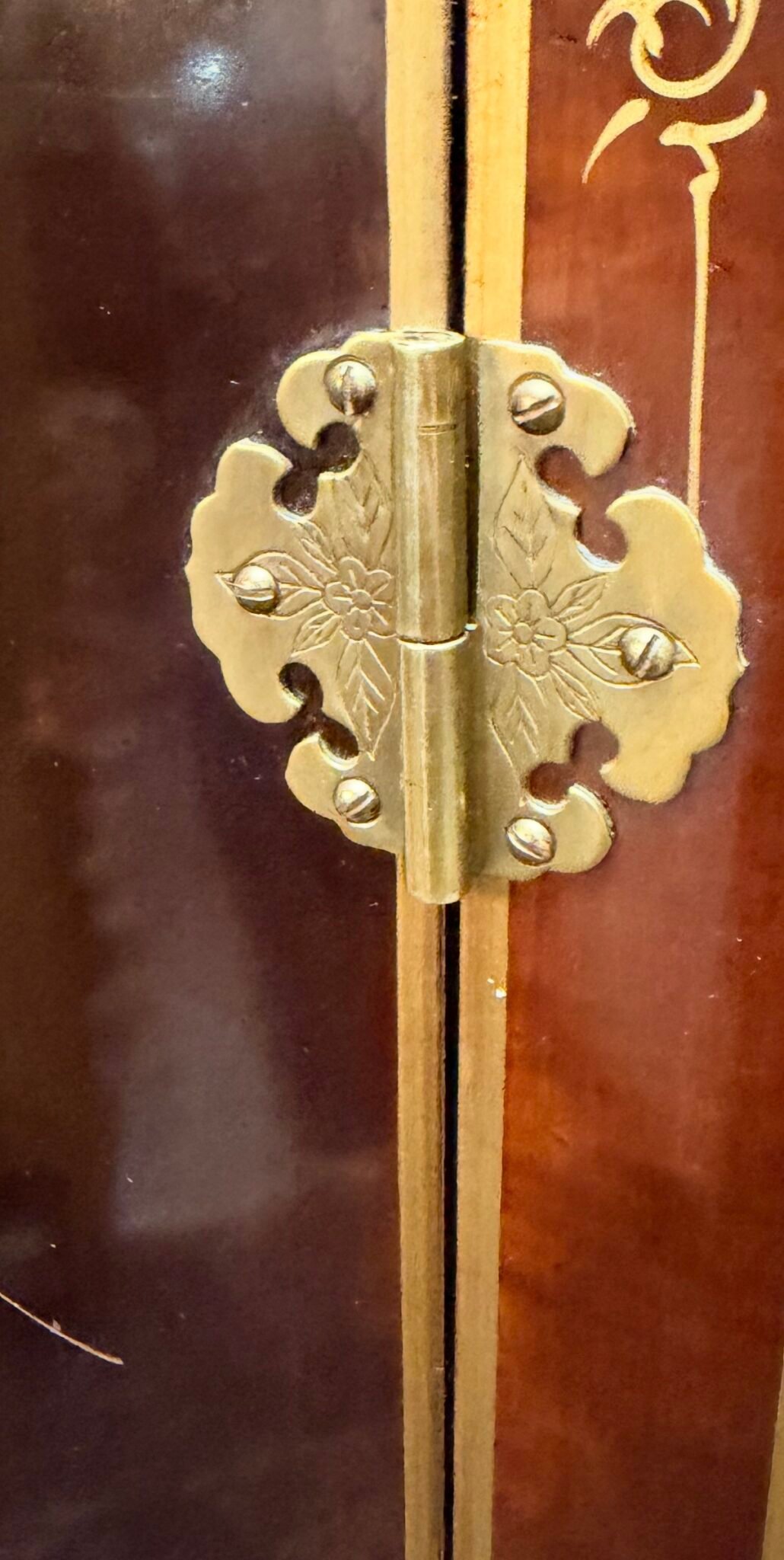 20th Century Chinese Carved & Lacquered Armoire - Image 4