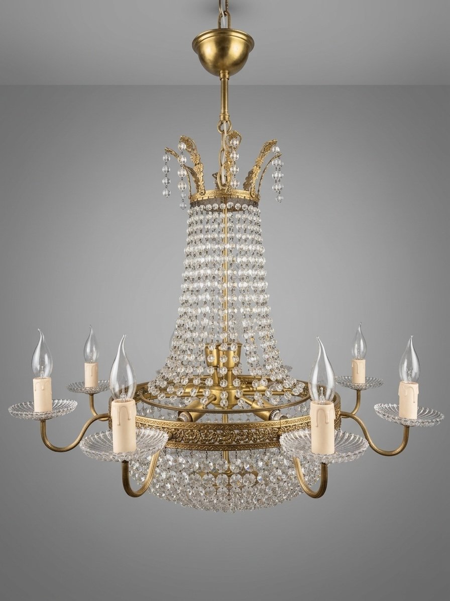 Fabulous Large French Empire Style 20th Century Chandelier - Image 6