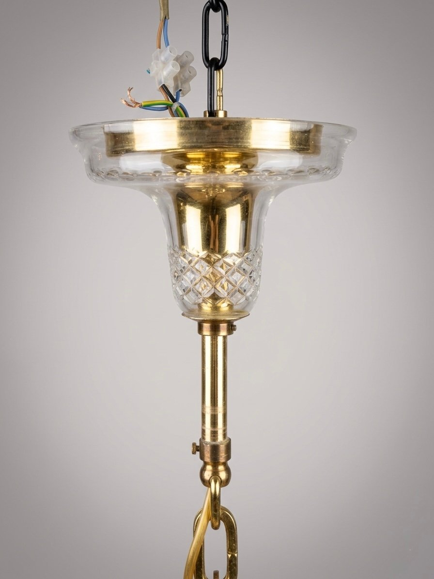 Statement Marie Theresa Crystal & Brass 12 Branch Chandelier - Image 3