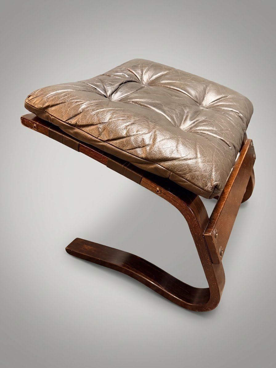 1970s Norwegian Rykken & Co Attributed Leather Lounge Chair Set - Image 3