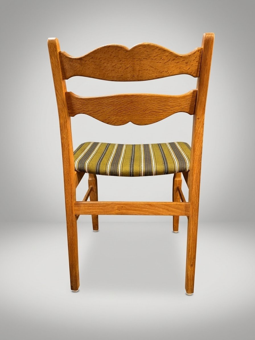 Rare Set of 6 Mid-Century Modern Oak Dining Chairs by Henning Kaernulf for EG-Mobel, 1970s - Image 7