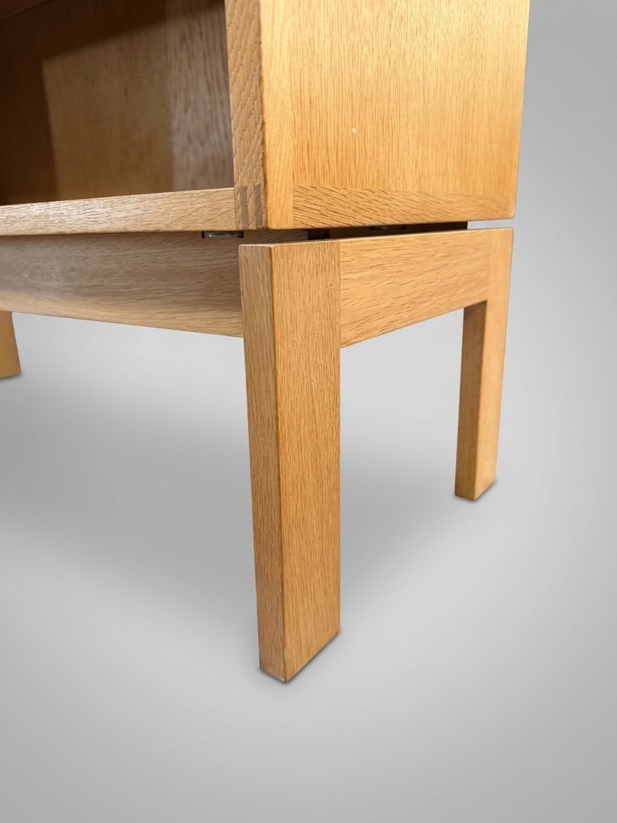 Vintage Mid-Century Modern Open Oak Bookcase with Adjustable Shelving by Henning Jenssen for Munch Mobler. - Image 4