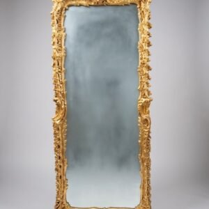 French Ornate Rococo Style Gilt Pier Mirror