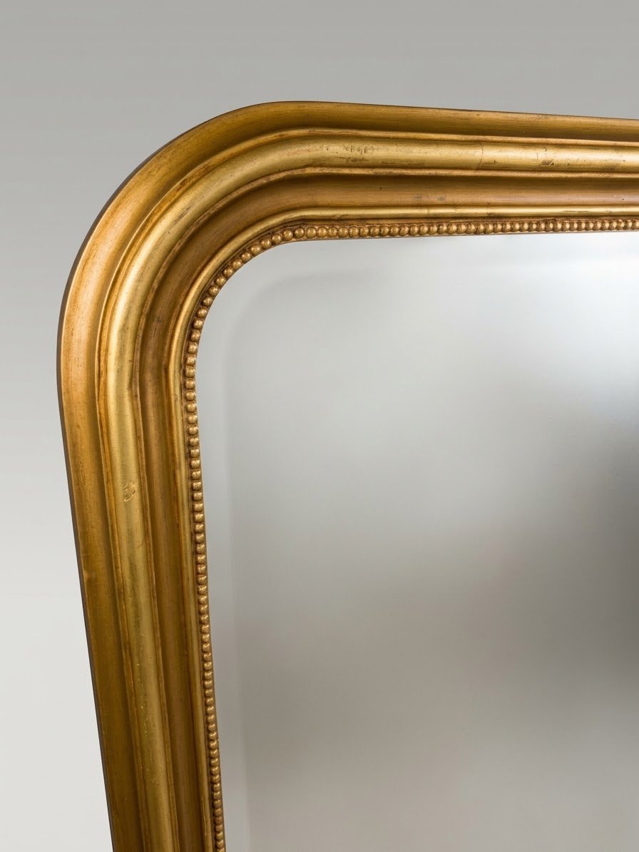 French Style Arched Giltwood Mirror - Image 2