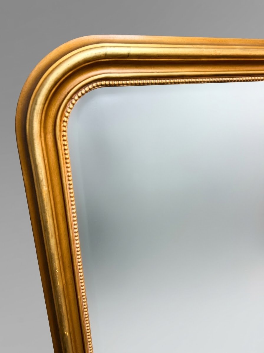 Tall Freestanding French Style Arched Giltwood Mirror - Image 2