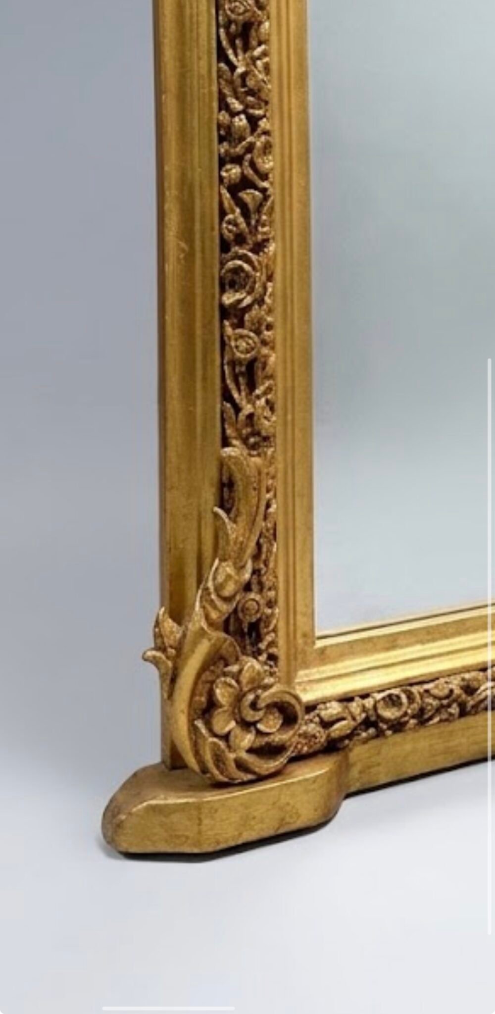 Large Victorian Style Giltwood Overmantel Mirror - Image 3