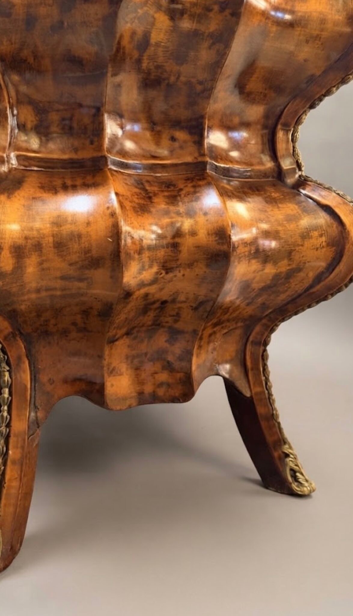 Magnificent French-Style Large Bombe Chest of Drawers w. Marble Top - Image 3