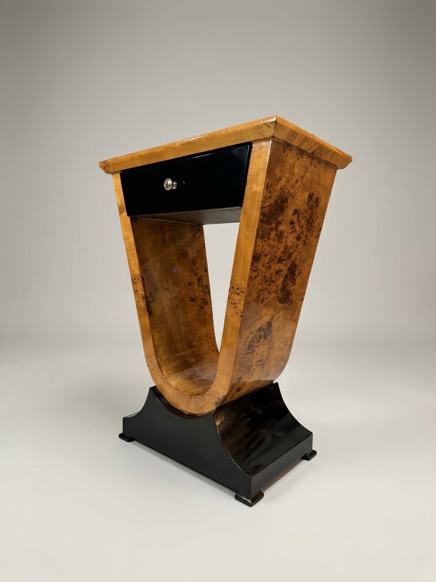Pair of Architectural Art Deco Style Bedside Lockers / Nightstands - Image 2