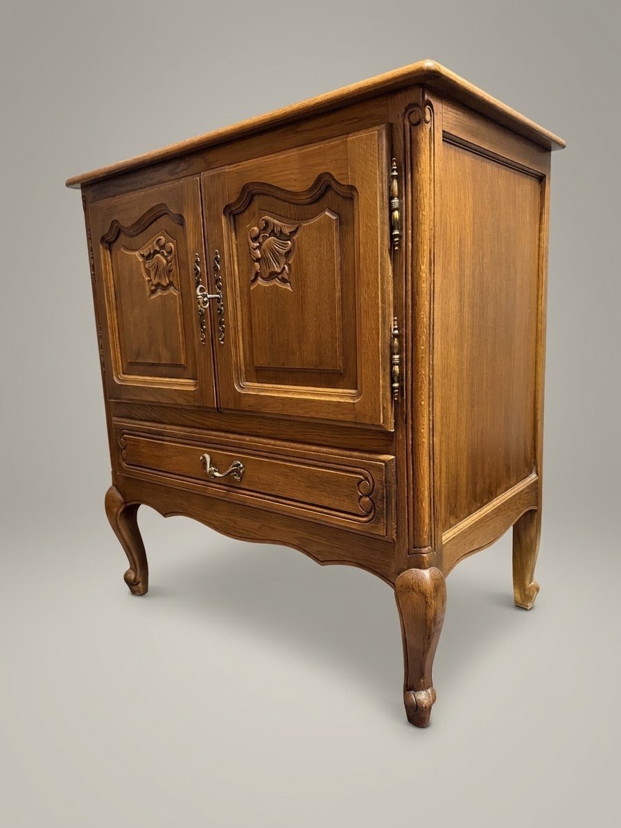 Mid-20th Century French Oak Side Cabinet - Image 4