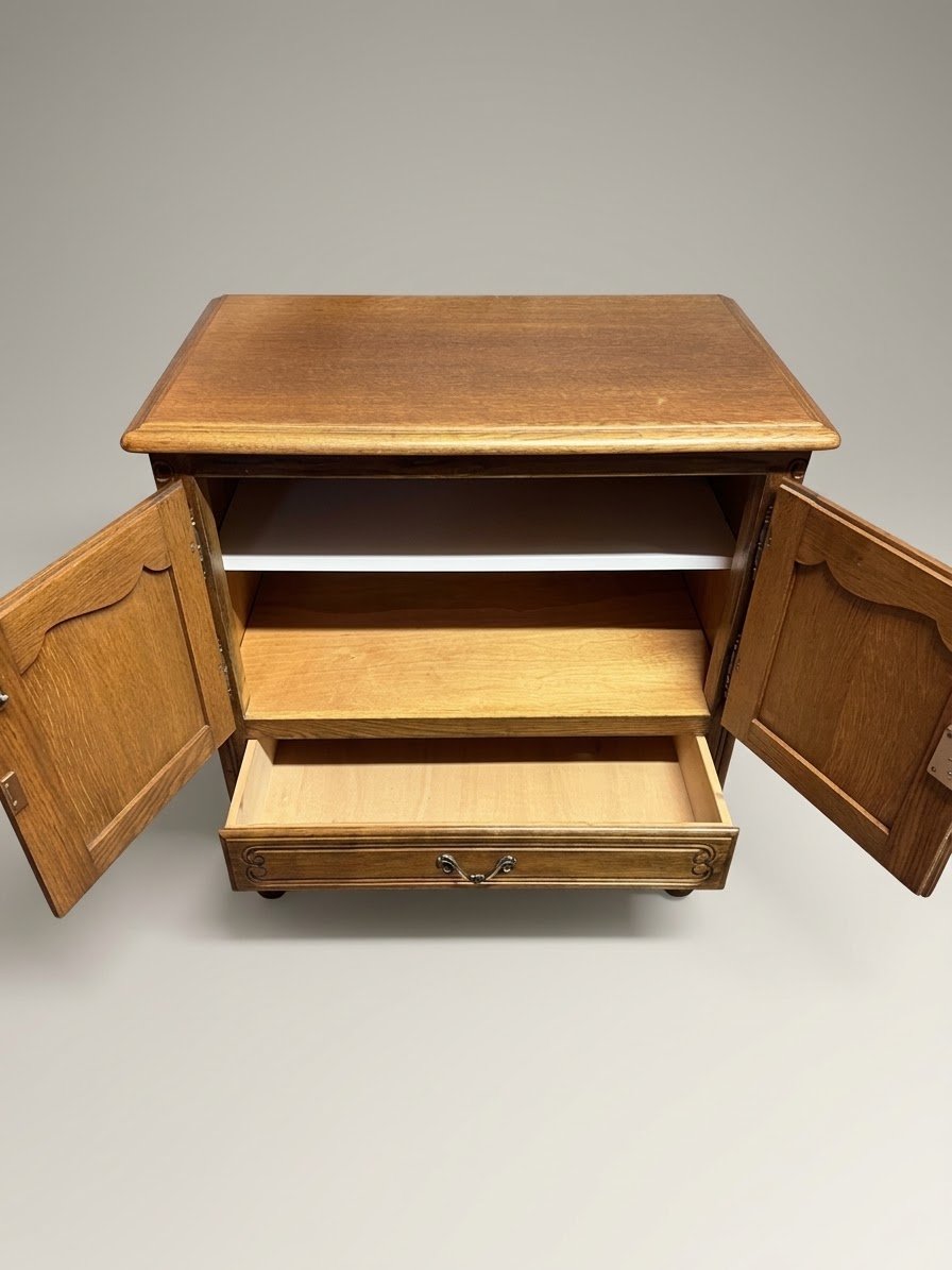 Mid-20th Century French Oak Side Cabinet - Image 3