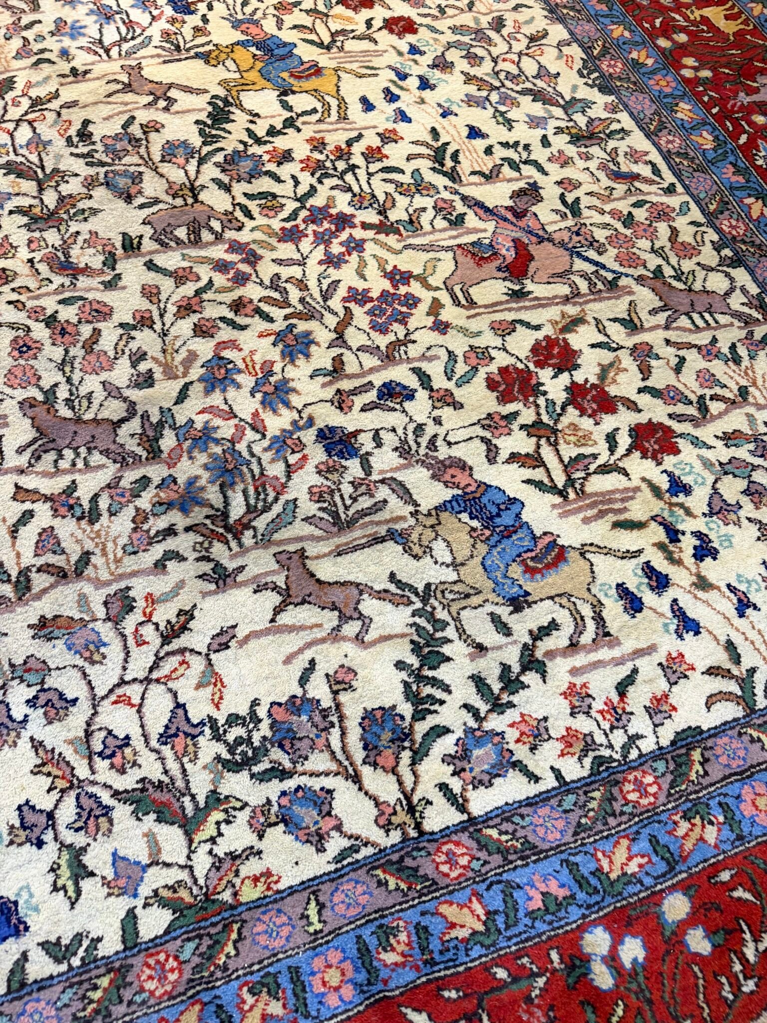 Magnificent Large Vintage Iranian Kashmar Rug - Image 3
