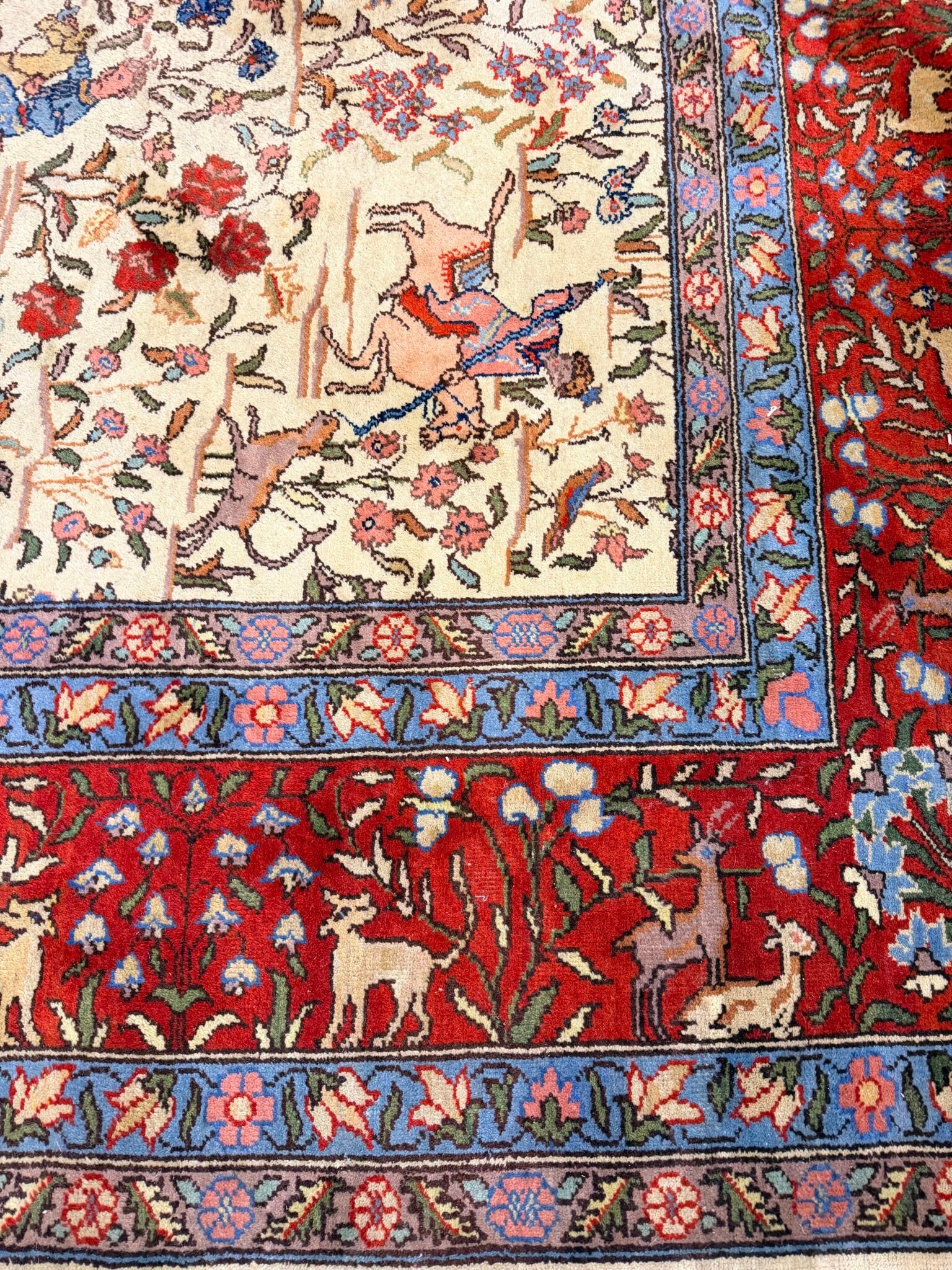 Magnificent Large Vintage Iranian Kashmar Rug - Image 5