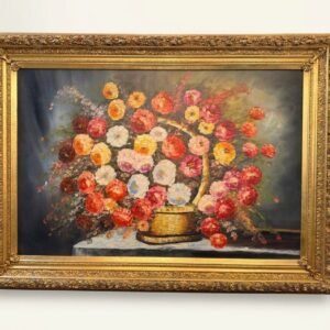 Monumental Floral Still Life Oil Painting