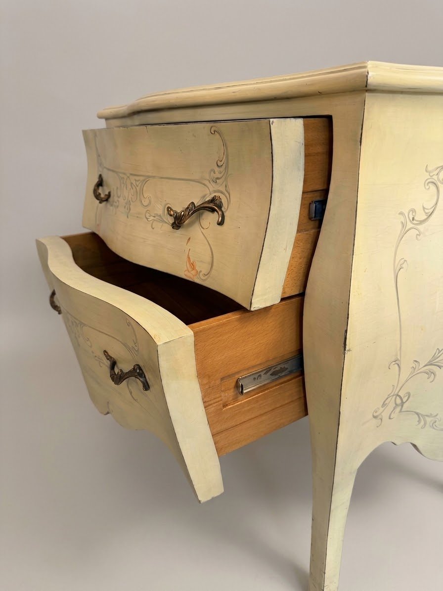 Vintage Venetian-Style Painted Chest of Drawers - Image 3
