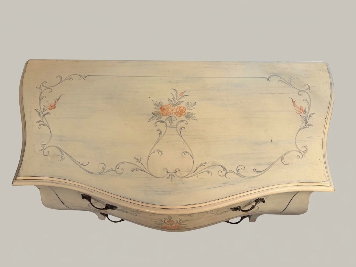 Vintage Venetian-Style Painted Chest of Drawers - Image 2